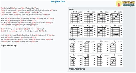 Chord: Đã Quên Tình - tab, song lyric, sheet, guitar, ukulele | chords.vip