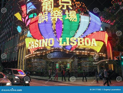 Macao Casino Lisboa at Night Editorial Photography - Image of lights, life: 39177382