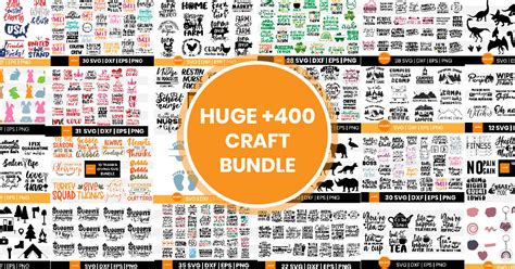 Huge +400 Craft Bundle Bundle · Creative Fabrica