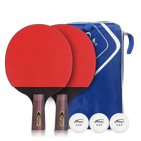 Crossway Table Tennis Rackets Rubber Ping Pong Paddle Double Face Table Tennis Racket Set With ...