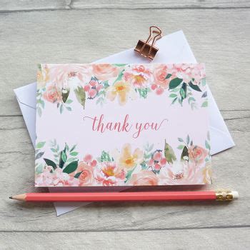 Blush Floral Thank You Cards By Little Cherub Design ...