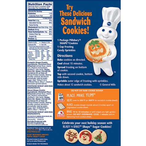 Pillsbury Shape Cookie Dough, Sugar, Halloween | Shop | Value Foods