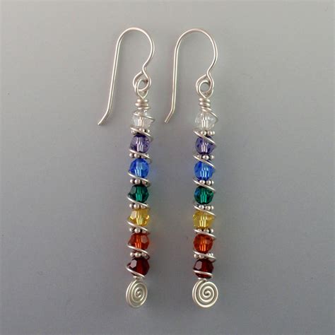 7 Chakra Crystal Earrings - BJChristian Designs Jewelry - Beauty For Your Soul