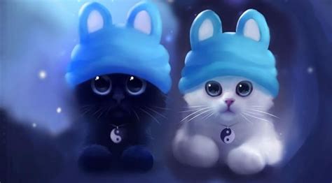 1920x1080 White Black Cute Kittens 1080P Laptop Full HD Wallpaper, HD ...