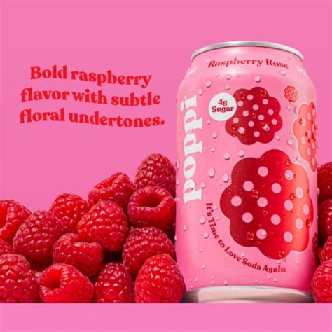 Poppi Prebiotic Soda, Raspberry Rose, 12 fl oz Can, 12 fl oz - Kroger