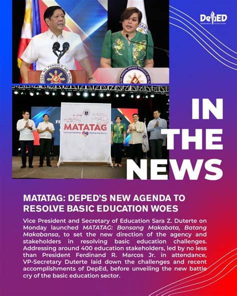 MATATAG: DepEd’s new agenda to resolve basic education woes | Department of Education