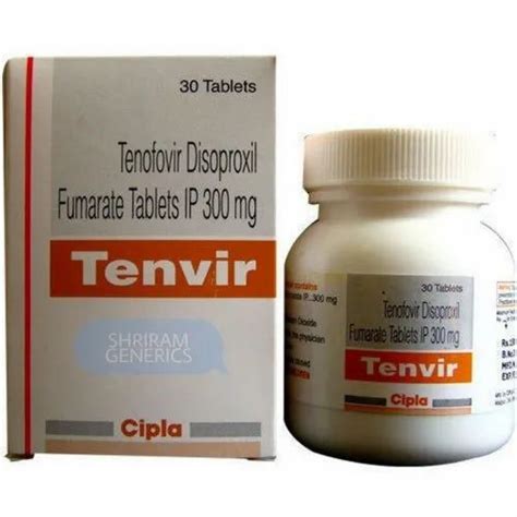 Tenvir Tenofovir Disoproxil Fumarate 300 Mg, 30 Tablets, Treatment: Anti-hiv at Rs 1551/bottle ...