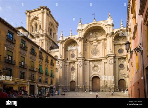 Granada Cathedral or Cathedral of the Incarnation, Plaza Pasiegas Stock Photo, Royalty Free ...