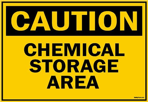 Printable Chemical Storage Signs