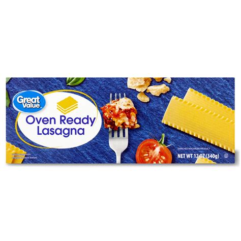 Great Value Oven Ready Lasagna Pasta, 12 oz - Walmart.com