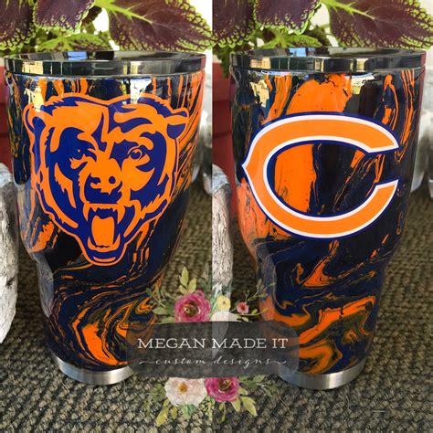 Orange & Blue Hydrodipped Custom Tumbler #tumbler #hydrodipping #football www.facebook.com ...