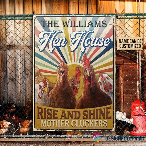 Personalized Chicken Hen House Customized Classic Metal Signs CM Gift – designfullprint