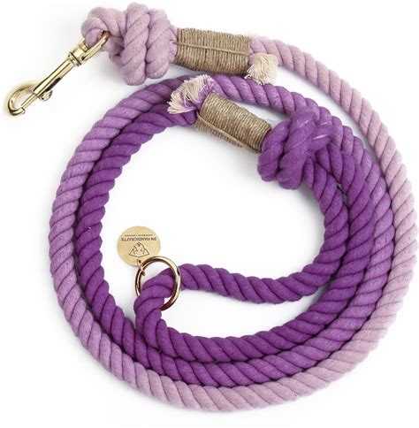 Amazon.com : PURPLE OMBRE Handmade Rope Leashes for Dogs Rope Dog Leash ...