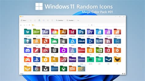 Windows 11 Random Icons Mega Color Pack #01 by ijmm on DeviantArt