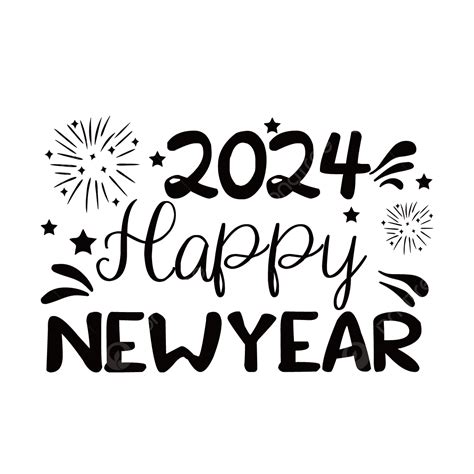 2024 New Year Font Fireworks, Fireworks Drawing, Fireworks Sketch, New ...