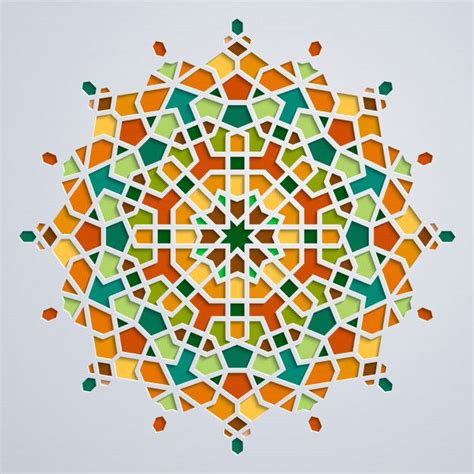 Premium Vector | Arabic geometric morocco circle ornament | Geometric pattern art, Islamic art ...