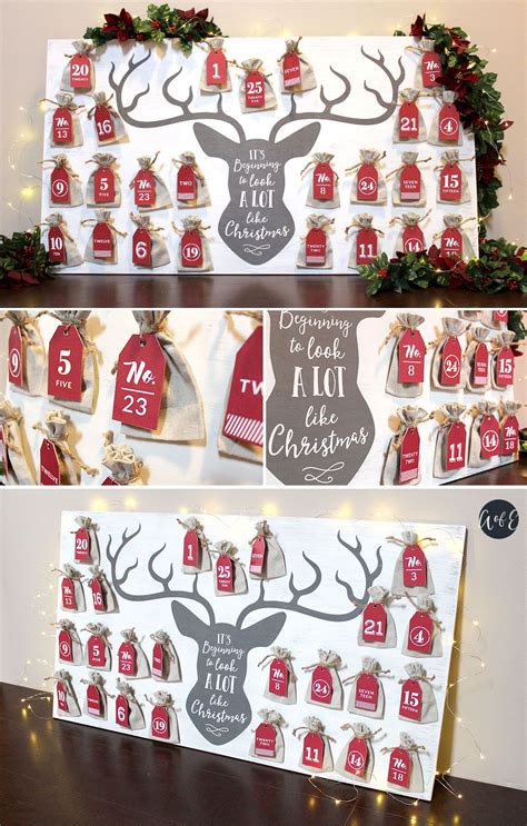 DIY Farmhouse Inspired Deer Advent Calendar - Abundance of Everything ...