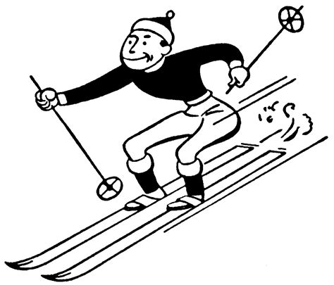 A Person Skiing Cartoon - ClipArt Best