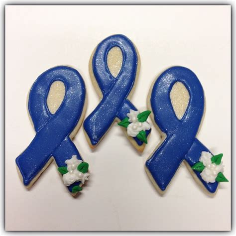 Colon cancer ribbon cookies. | Cooking Cinderella | Flickr