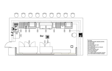 Restaurant Bar Layout Plan 0708201 - INOX KITCHEN DESIGN