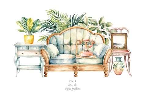 Antique furniture clipart By An_Kle | TheHungryJPEG