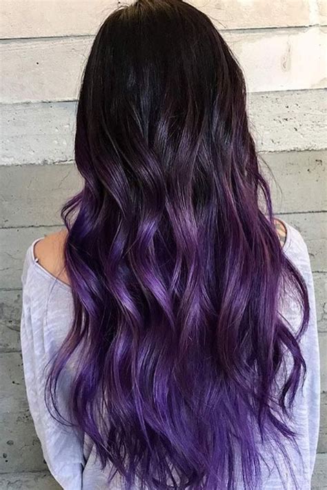 33 Cool Ideas Of Purple Ombre Hair | Purple ombre hair, Purple black ...