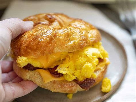 Bacon, Egg, and Cheese Croissant - I Am Homesteader