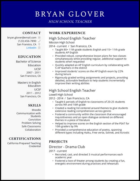 9 Teacher Resume Examples That Worked in 2022