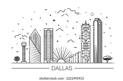 Cityscape Building Line Art Vector Illustration Stock Vector (Royalty Free) 2221995913 ...