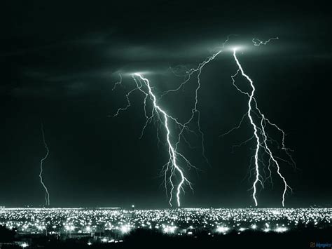 Storm Clouds Lightning Black And White