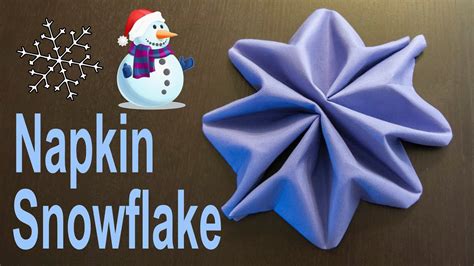 Napkin Snowflake Tutorial - YouTube