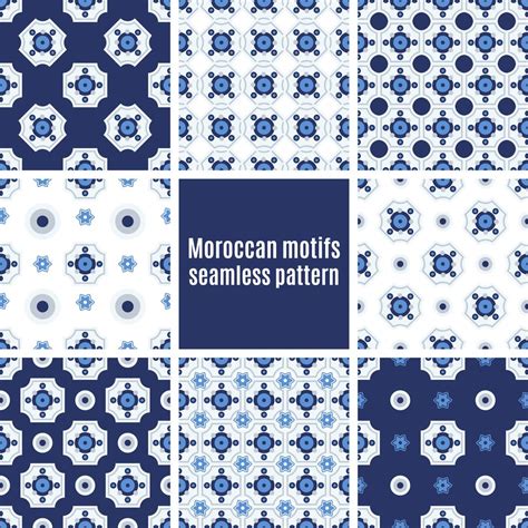 Portuguese Azulejos set of patterns 346903 Vector Art at Vecteezy