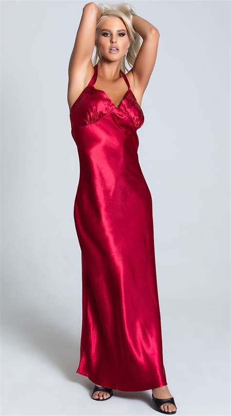 Long Satin Sleep Gown, Satin Lingerie Gown - Yandy.com