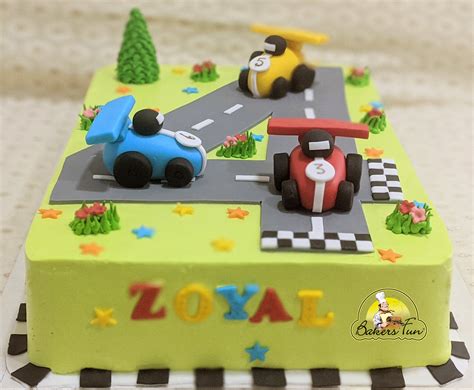 Racing Track Theme Cake | Order Online at Bakers Fun