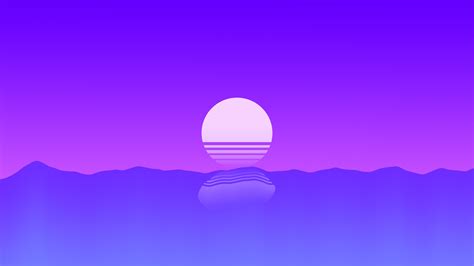 Purple Sunset Minimal 4K Wallpaper [3840 x 2160] | Purple wallpaper, Vaporwave wallpaper ...