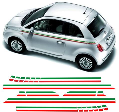 Fiat 500 Italian Side Stripes Stickers Decals Exact OEM - Etsy