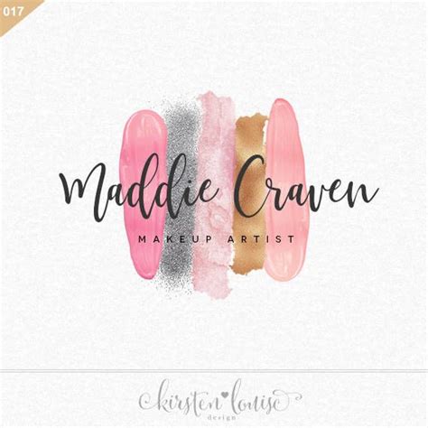 Premade makeup artist logo swatch logo swatches logo makeup logo design ...