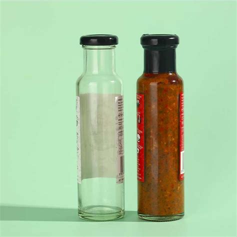 Best clear cylinder 8oz glass sauce bottles with lids for bottles supplier