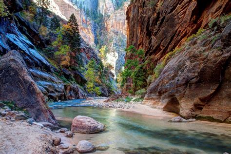 Virgin River Zion National Park Wallpapers - Wallpaper Cave