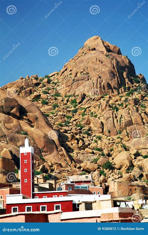 Moroccan Village stock photo. Image of bushes, ridge, tourism - 9380872