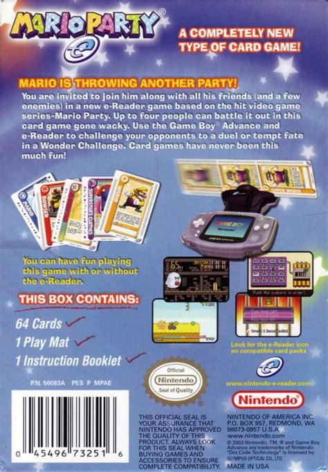 Mario Party-e (2003) Game Boy Advance box cover art - MobyGames