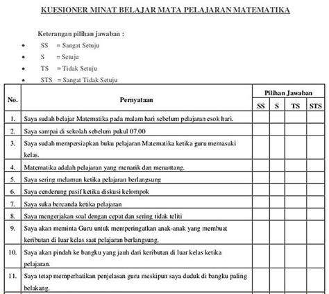 Download Contoh Kuesioner, Lengkap dengan Penjelasan | diedit.com