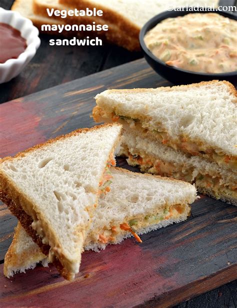 mayonnaise sandwich recipe | veg mayo sandwich | eggless veg mayonnaise sandwich