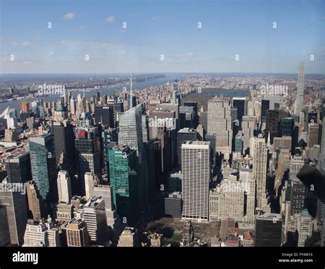 Empire State Building NYC. North view from the 86th floor Stock Photo - Alamy