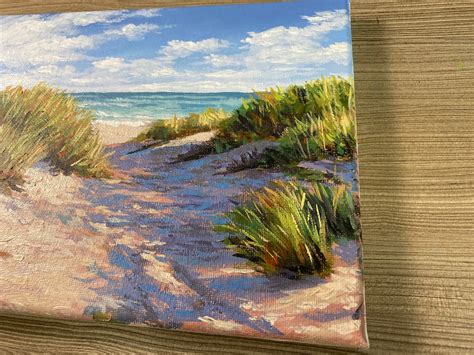 Acrylic Painting Beach Sand Dunes original Painting - Etsy