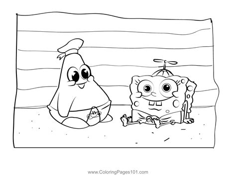 Baby Patrick And Spongebob Coloring Page for Kids - Free SpongeBob ...