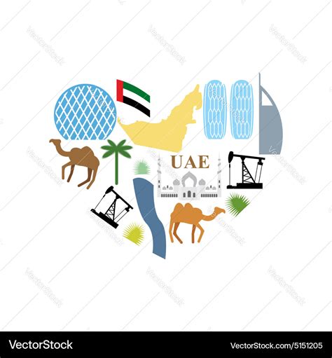 I love uae symbol heart attractions of united arab