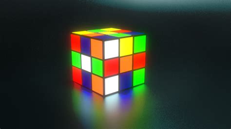 Neon Rubik's Cube by TheRealLJ on DeviantArt