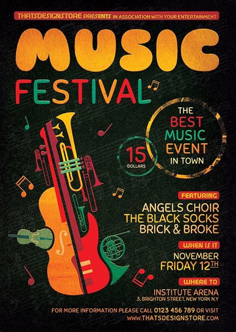 Music Festival Flyer Template 10 | EVENT+AGENCY | Festival flyer, Music festival poster, Music ...