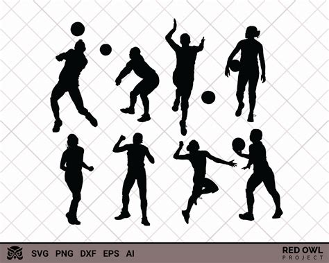 Volleyball SVG, Volleyball SVG Bundle, Silhouette Bundle SVG Cut File ...